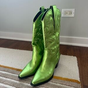 Metallic Green Cowboy Boots